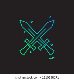 Swords icon design vector