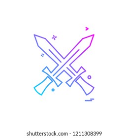Swords icon design vector