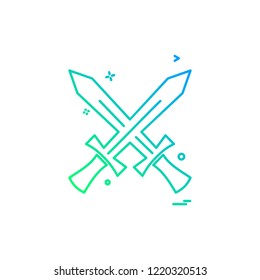 Swords icon design vector