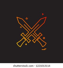 Swords icon design vector