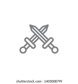 swords icon. Element of myphology icon. Thin line icon for website design and development, app development. Premium icon