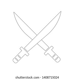 swords icon. Element of web for mobile concept and web apps icon. Outline, thin line icon for website design and development, app development