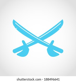 Swords Icon Isolated on White Background
