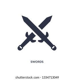swords icon. Simple element illustration from history concept. swords editable symbol design on white background. Can be use for web and mobile.