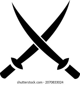 Swords icon in trendy flat style isolated on grey background. Swords icon page symbol for your web site design Swords icon.eps
