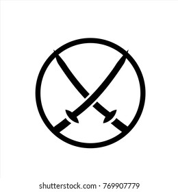 swords icon in trendy flat style isolated on background. swords icon page symbol for your web site design swords icon logo, app, UI. icon Vector illustration, EPS10.