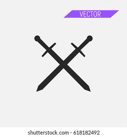 Swords icon. Vector.