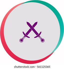 Swords  icon. Vector design.