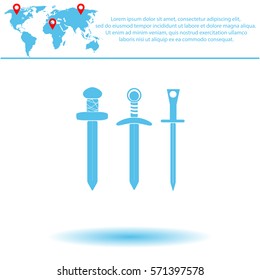 Swords  icon. Vector design. 