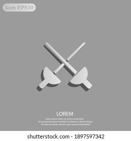 swords icon. Vector illustration EPS 10.