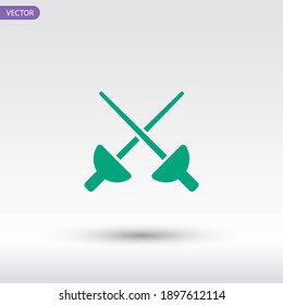 swords icon. Vector illustration EPS 10.