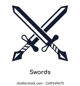 Swords icon vector isolated on white background for your web and mobile app design, Swords logo concept