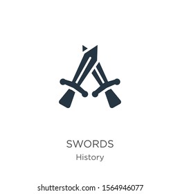 Swords icon vector. Trendy flat swords icon from history collection isolated on white background. Vector illustration can be used for web and mobile graphic design, logo, eps10