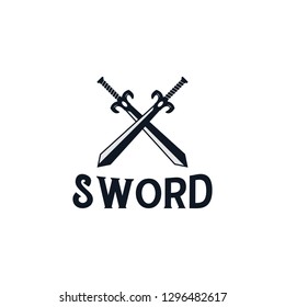 Swords Logo Design Inspiration Stock Vector (Royalty Free) 1296482617 ...