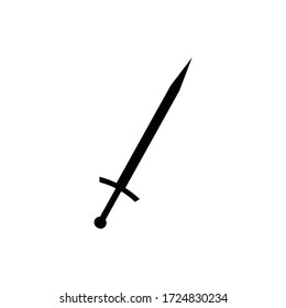 plantilla de logotipo swords.Ilustración conceptual vectorial en diseño de estilo plano.Aislada en segundo plano.