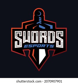 
Swords mascot gaming logo, sword logo