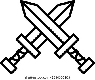 Swords New Creative Icon Design Vector