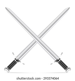 Swords on a white background. Vector illustration.