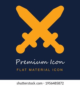 Swords premium material ui ux icono vectorial aislado en colores azul marino y naranja