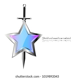 swords set. sword isolated on black and white background , Military sword  ancient weapon design, weapon silhouette. 