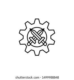 swords, setting, wars icon. Simple thin line, outline vector of esport icons for UI and UX, website or mobile application