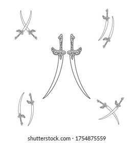 swords in several shapes and arrangements