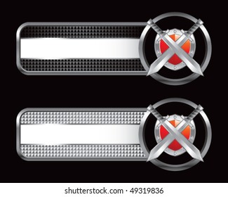 espadas y pestañas de protección con control negro y plateado