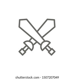 Swords, theater icon. Element of theater icon. Thin line icon