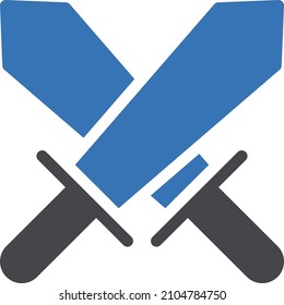 swords vector glyph color icon
