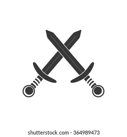 Swords vector icon. Battle.