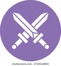 Design-Illustration für Schwerter, Vektorsymbol