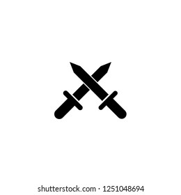 swords vector icon. swords sign on white background. swords icon for web and app