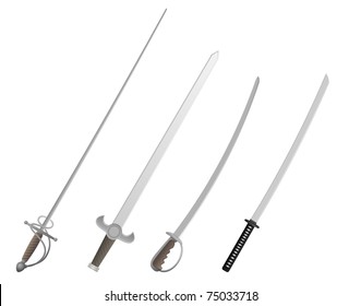 Swords. Vector illustration.