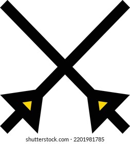 Swords Vector illustration on a transparent background.Premium quality symmbols.Stroke vector icon for concept and graphic design.