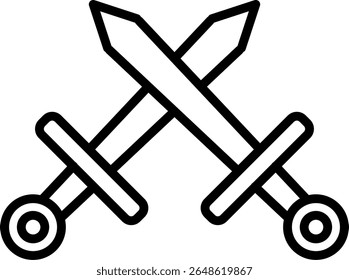 Espadas Línea de Vector Icon Design