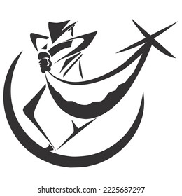 Swordsman man vector design suitable for logos, stickers and others