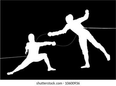swordsman silhouette vector