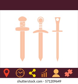 Swors  icon. Vector design.