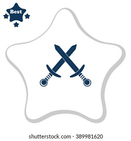 Swors vector icon. Battle.