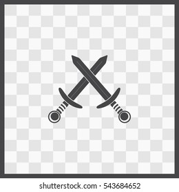 Swors vector icon. Isolated illustration. Business picture.