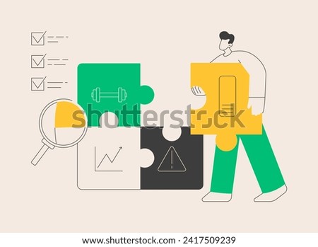 SWOT analysis abstract concept vector illustration. SWOT matrix, strategy building, corporate project planning, business competition, decision making, preventive crisis management abstract metaphor.