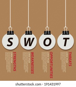 Swot analysis. Business concept vector.