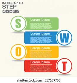 SWOT analysis Business infographic
