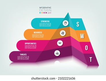 swot analysis business or marketing  infographic template.