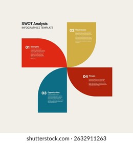 SWOT Analysis Colorful Infographic Template. Editable EPS10 Vector. Minimal Design.