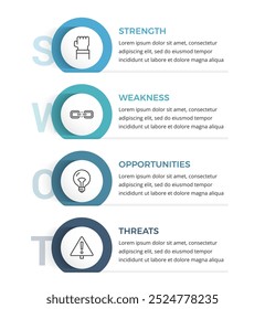 SWOT analysis diagram, infographic template, vector eps10 illustration