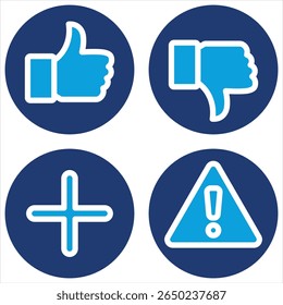 Análisis de Swot Ilustración vectorial Flat Blue Icon