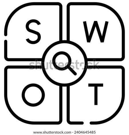 SWOT Analysis icon line vector illustration