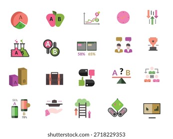 Conjunto de iconos de análisis DAFO. Contiene fortalezas, debilidades, oportunidades, ventajas, evaluación, marco, estrategia, planificación, proyecto y más. Iconos de vector sólido colección