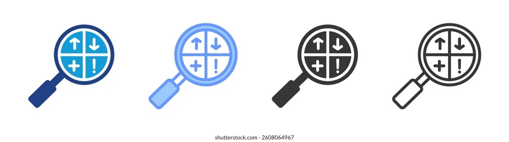 Swot Analysis icon set multiple style collection